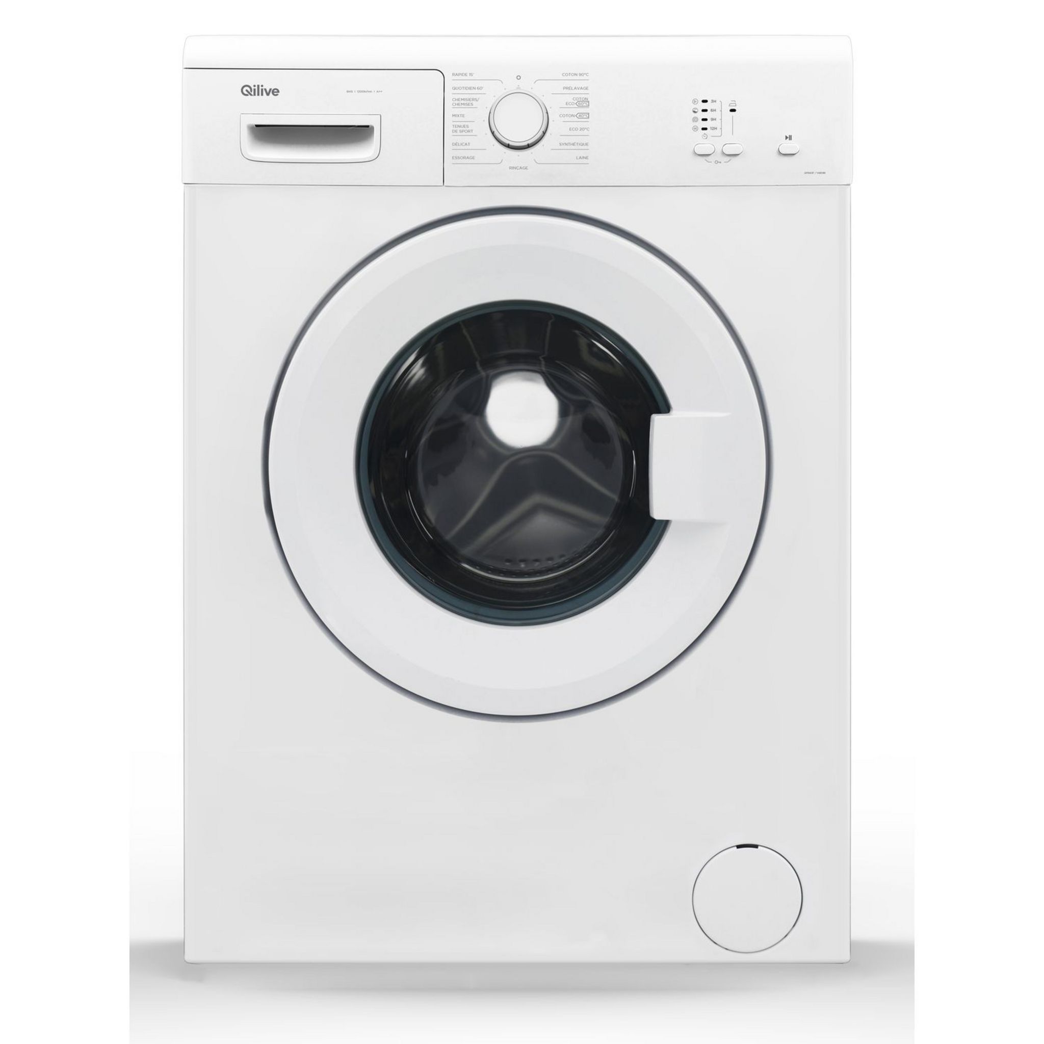 Voir la diapositive 1 : QILIVE Lave linge hublot 600 081 656, 6 kg, 1200 T/min