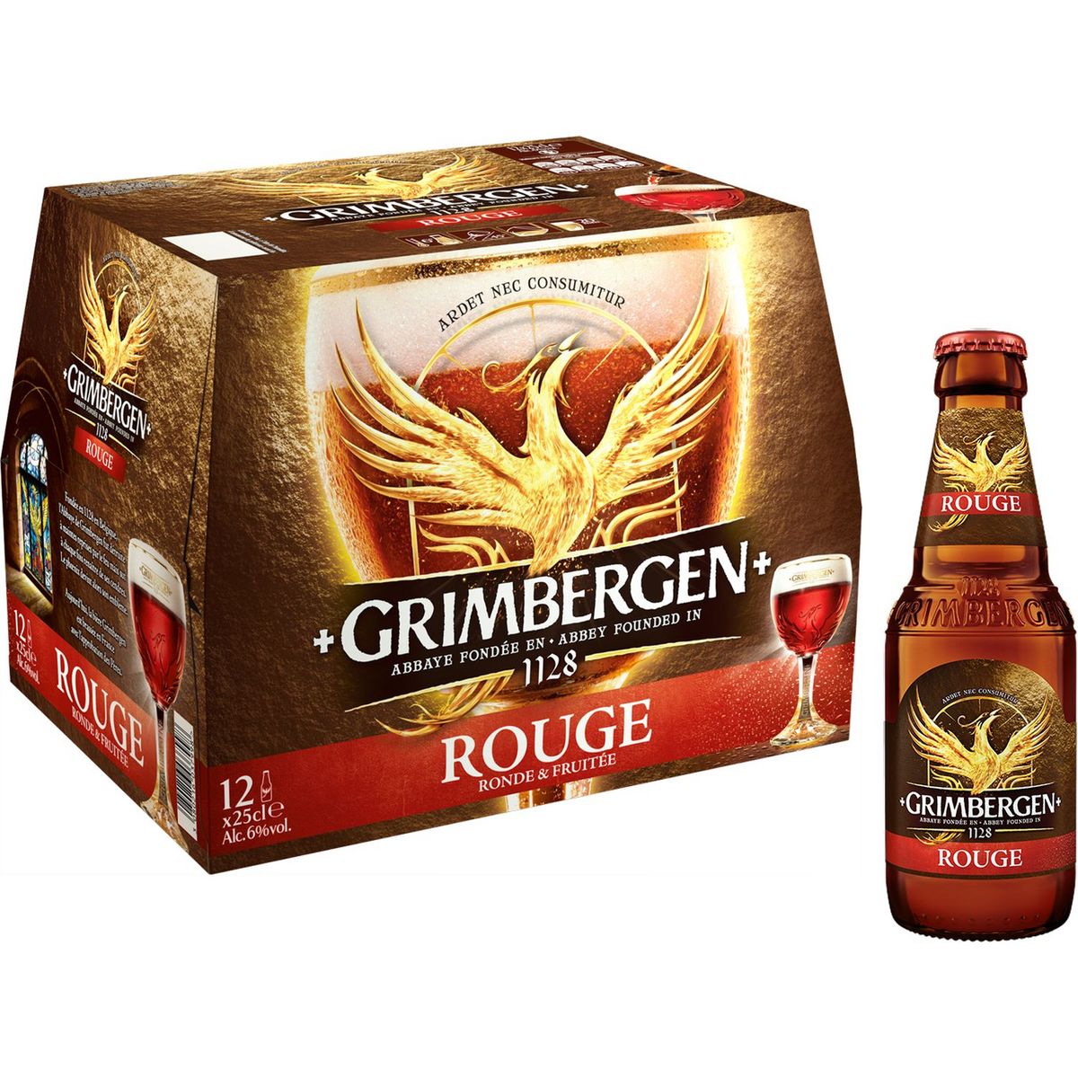 GRIMBERGEN Bière rouge 6% bouteilles 12x25cl