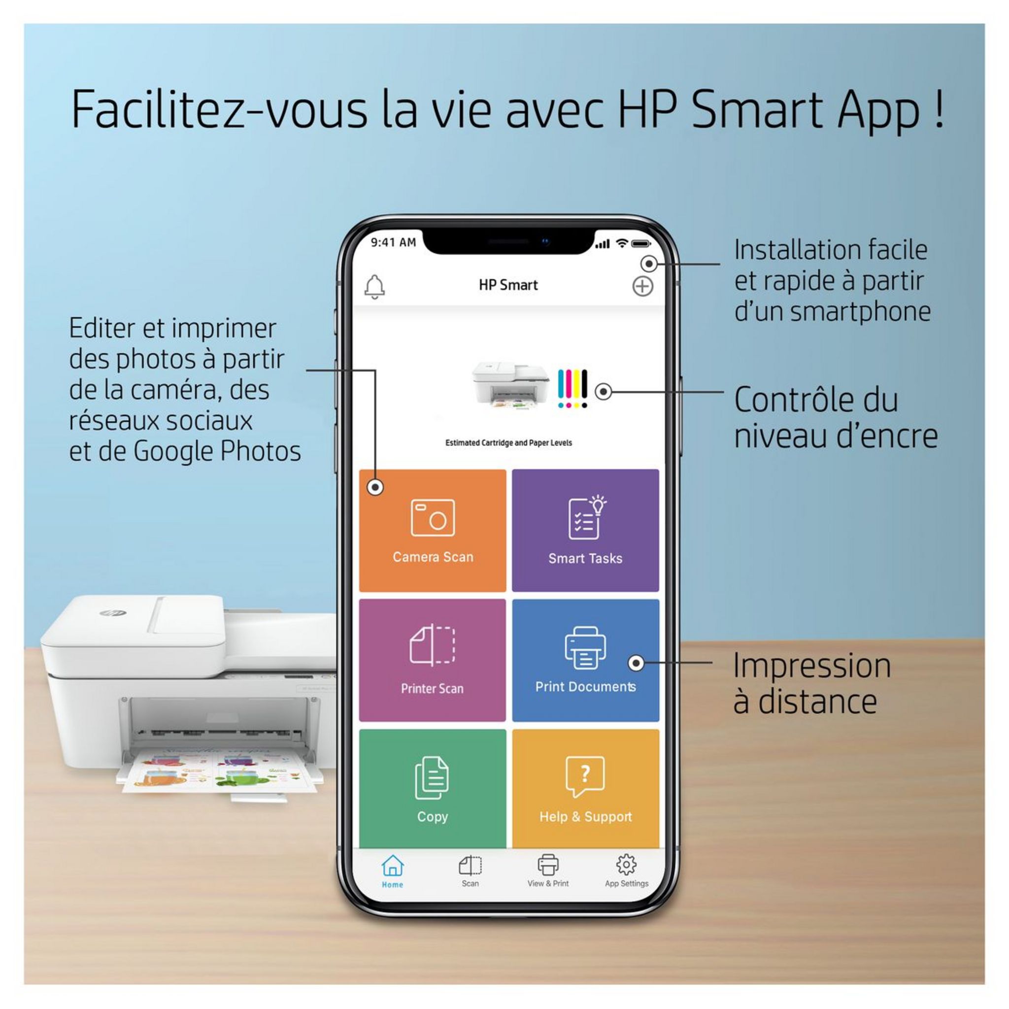 Voir la diapositive 3 : HP Imprimante DeskJet 4120