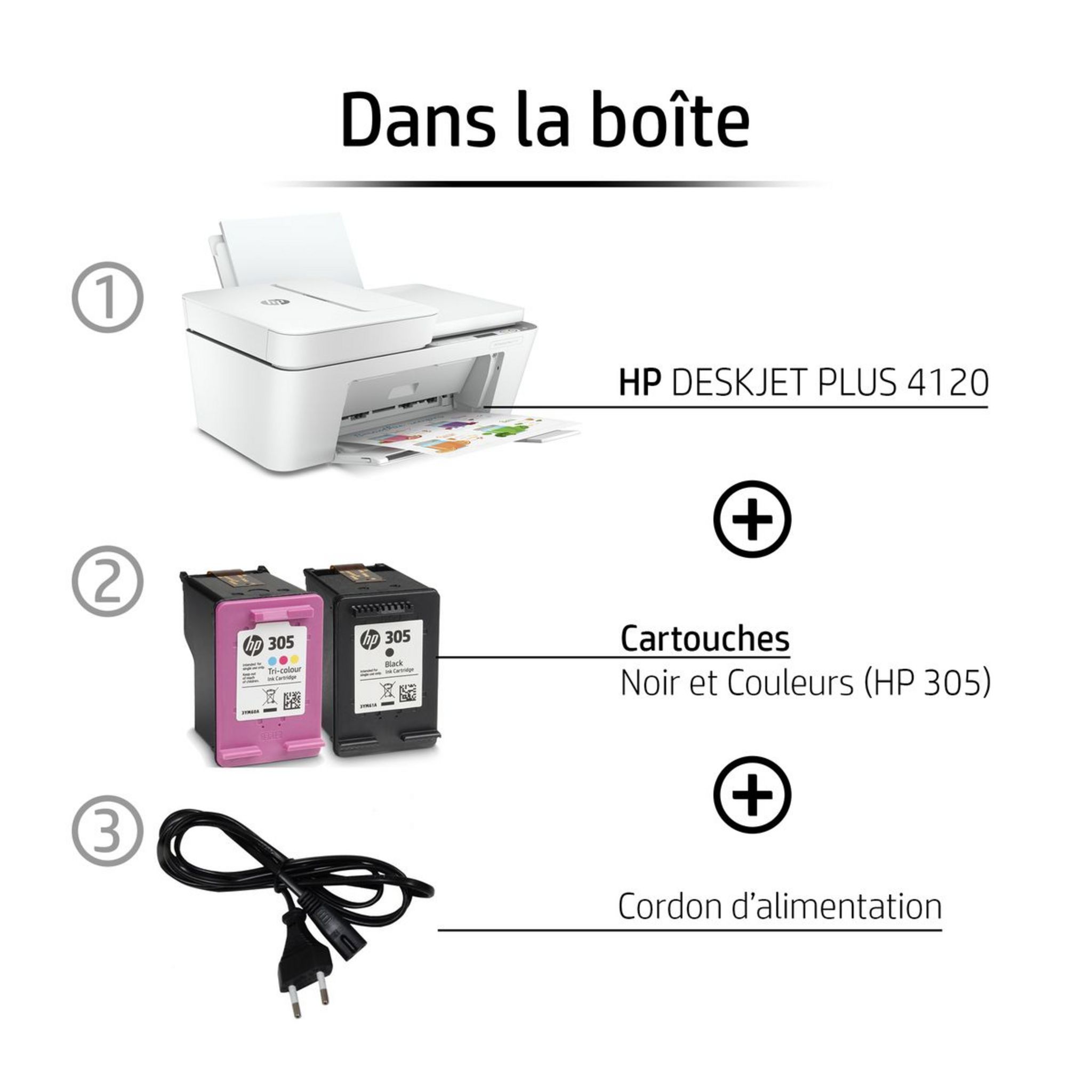 Voir la diapositive 2 : HP Imprimante DeskJet 4120
