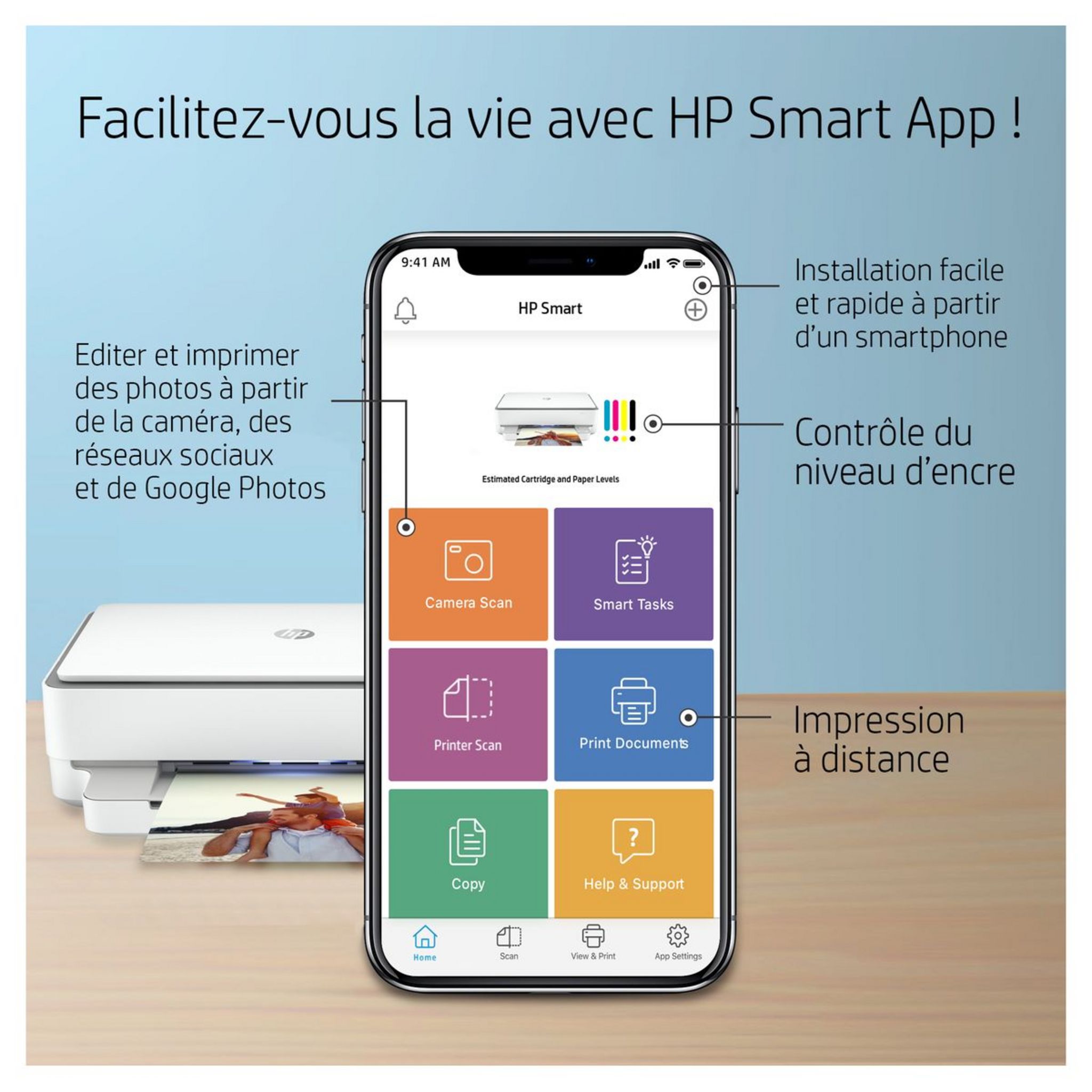 Voir la diapositive 3 : HP Imprimante multifonction Envy 6030 - 4 mois d'instant Ink offert