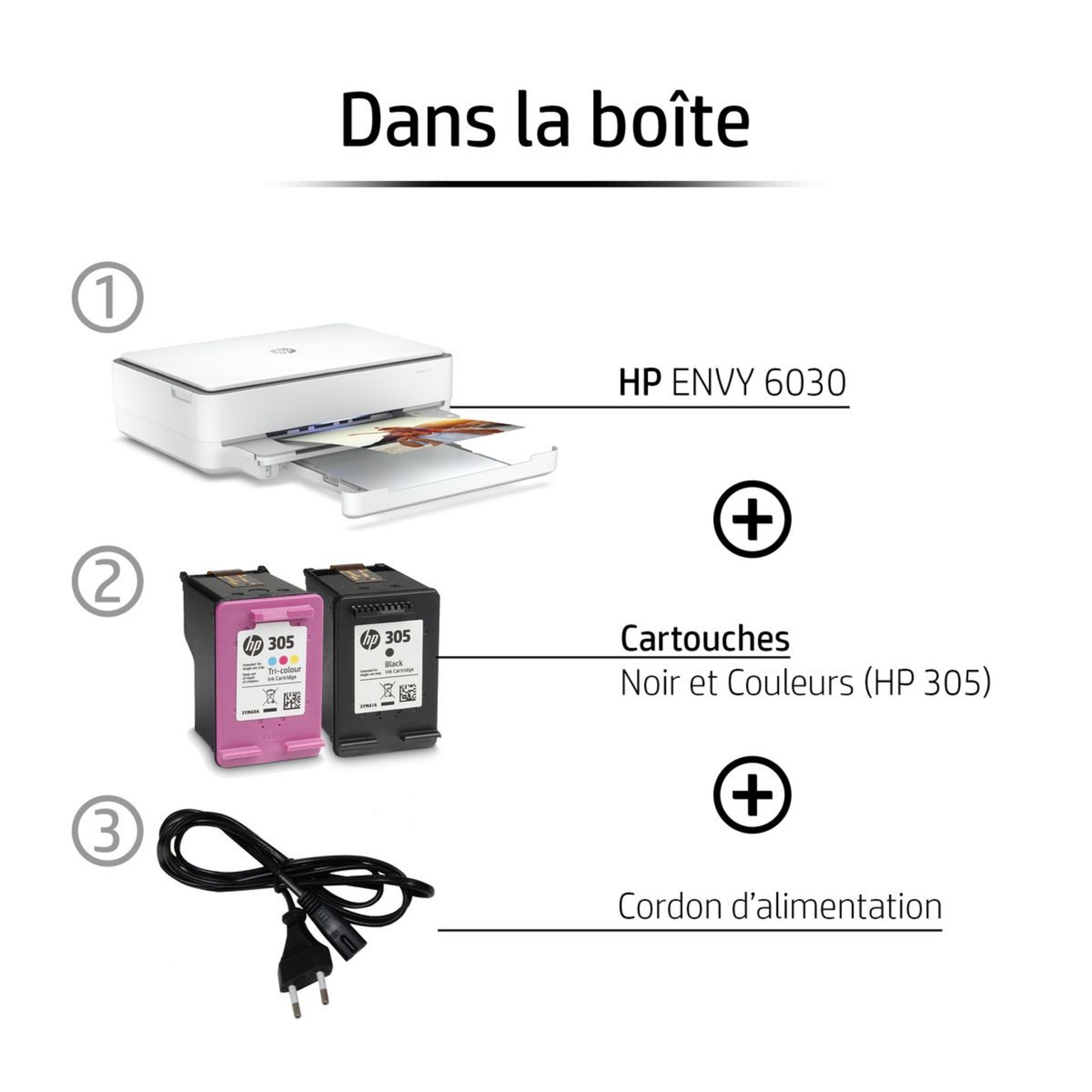 Voir la diapositive 2 : HP Imprimante multifonction Envy 6030 - 4 mois d'instant Ink offert