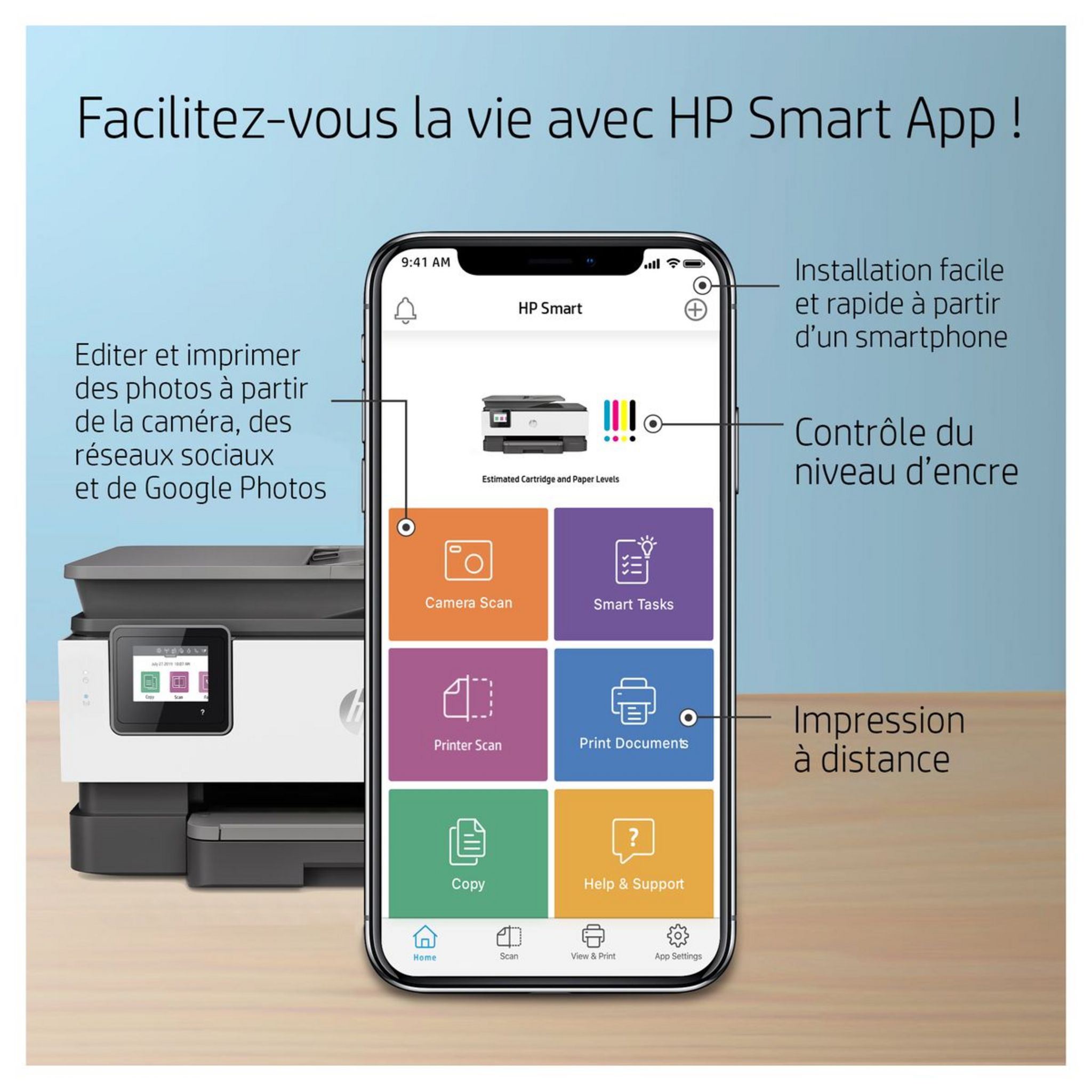 Voir la diapositive 3 : HP Imprimante Multifonction OfficeJet Pro 8022 