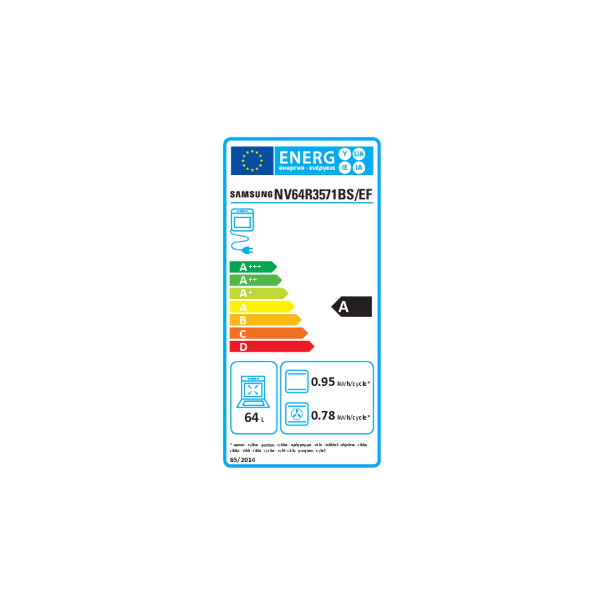 Voir la diapositive 4 : SAMSUNG Four encastrable NV64R3571BS, 64 L, Multifonction, Chaleur pulsée, Nettoyage pyrolyse, 2 cavités indépendantes