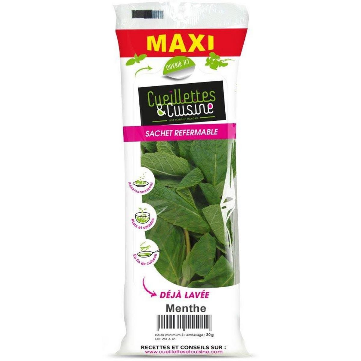 CUEILLETTE & CUISINE Menthe déjà lavée 30g