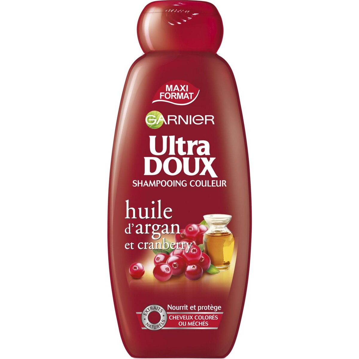 ULTRA DOUX Shampooing argan & cranberry cheveux colorés, méchés 400ml