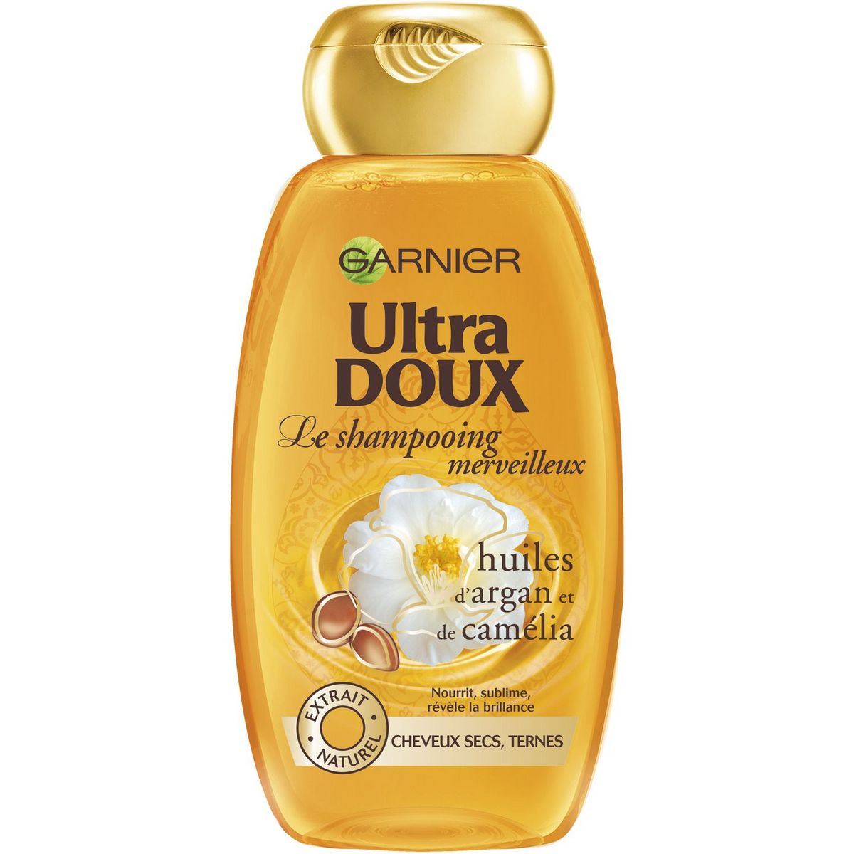 ULTRA DOUX Shampooing argan & camélia cheveux secs et ternes 250ml