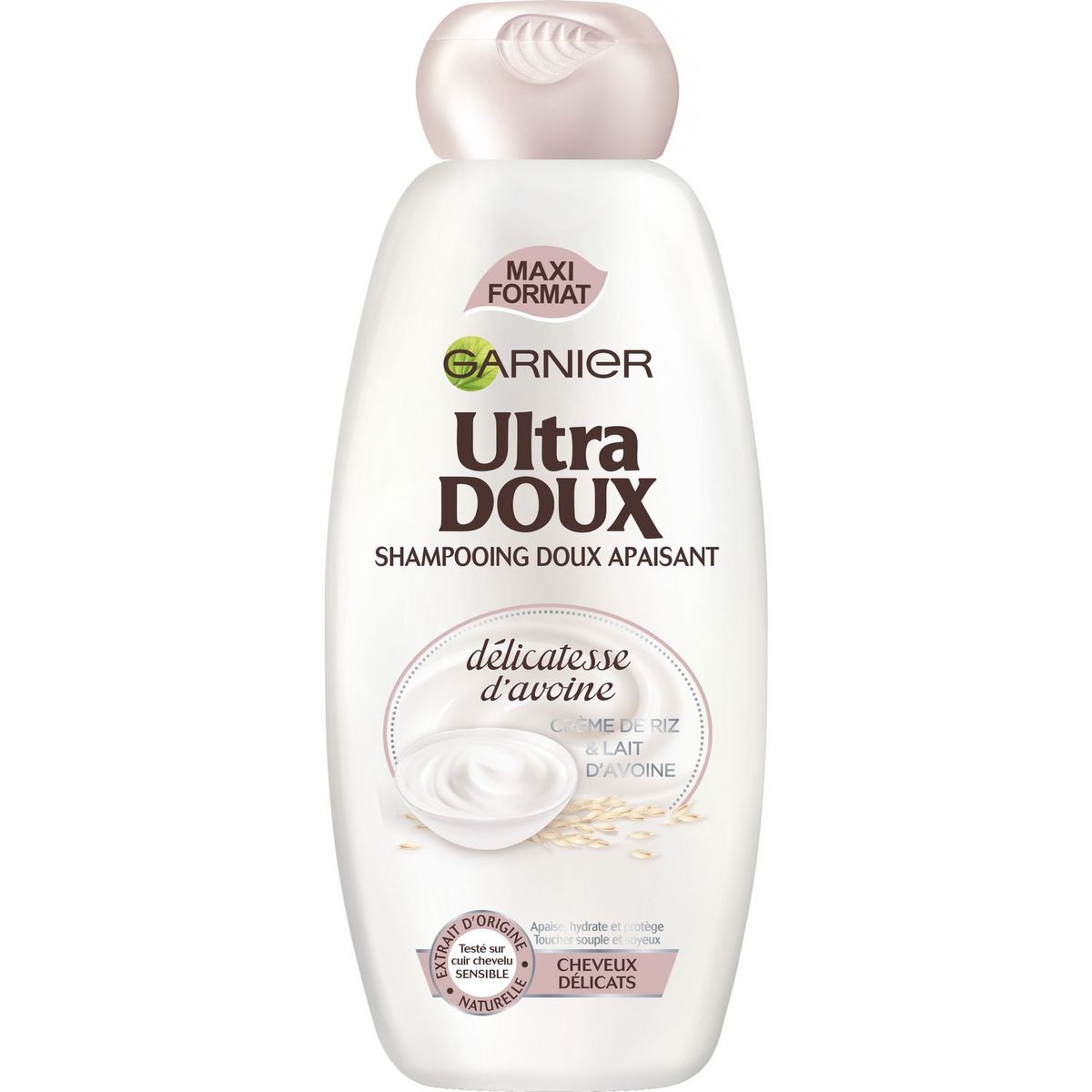 ULTRA DOUX Shampooing apaisant crème de riz & lait d'avoine cheveux délicats 400ml