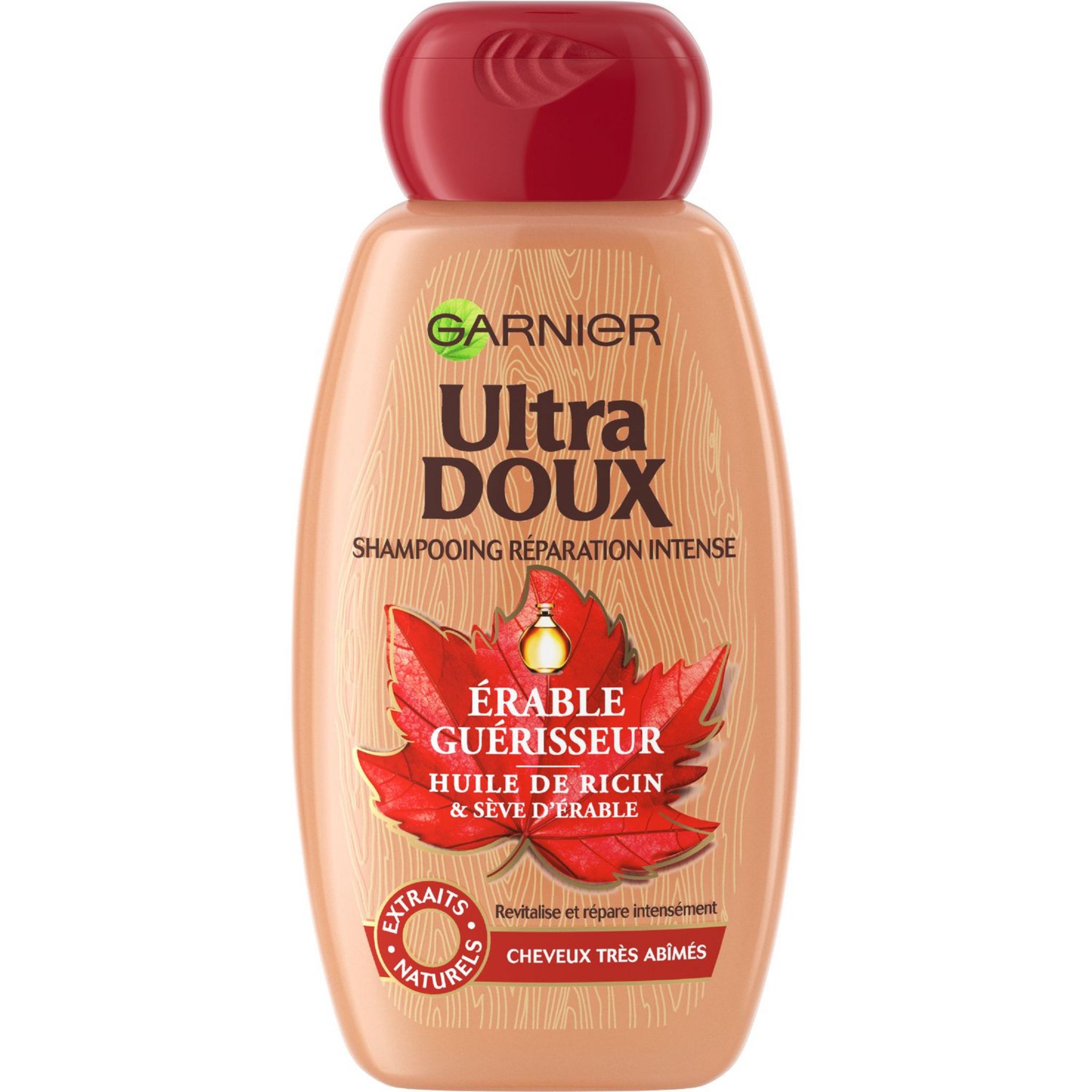 ULTRA DOUX Shampooing réparation érabe & ricin cheveux très abîmés 250ml