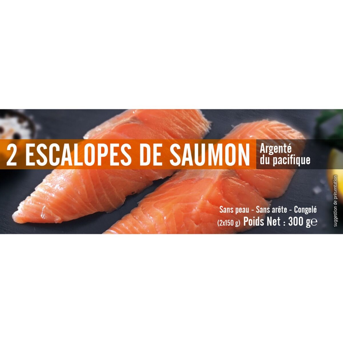 Escalopes de saumon argenté du Pacifique 300g 2x150g