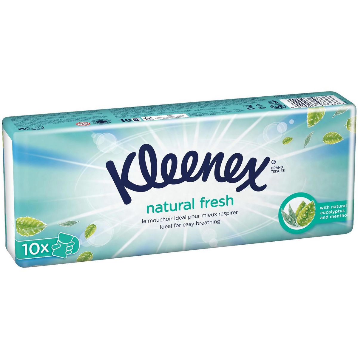 KLEENEX Paquets de mouchoirs eucalyptus et menthol 10 paquets