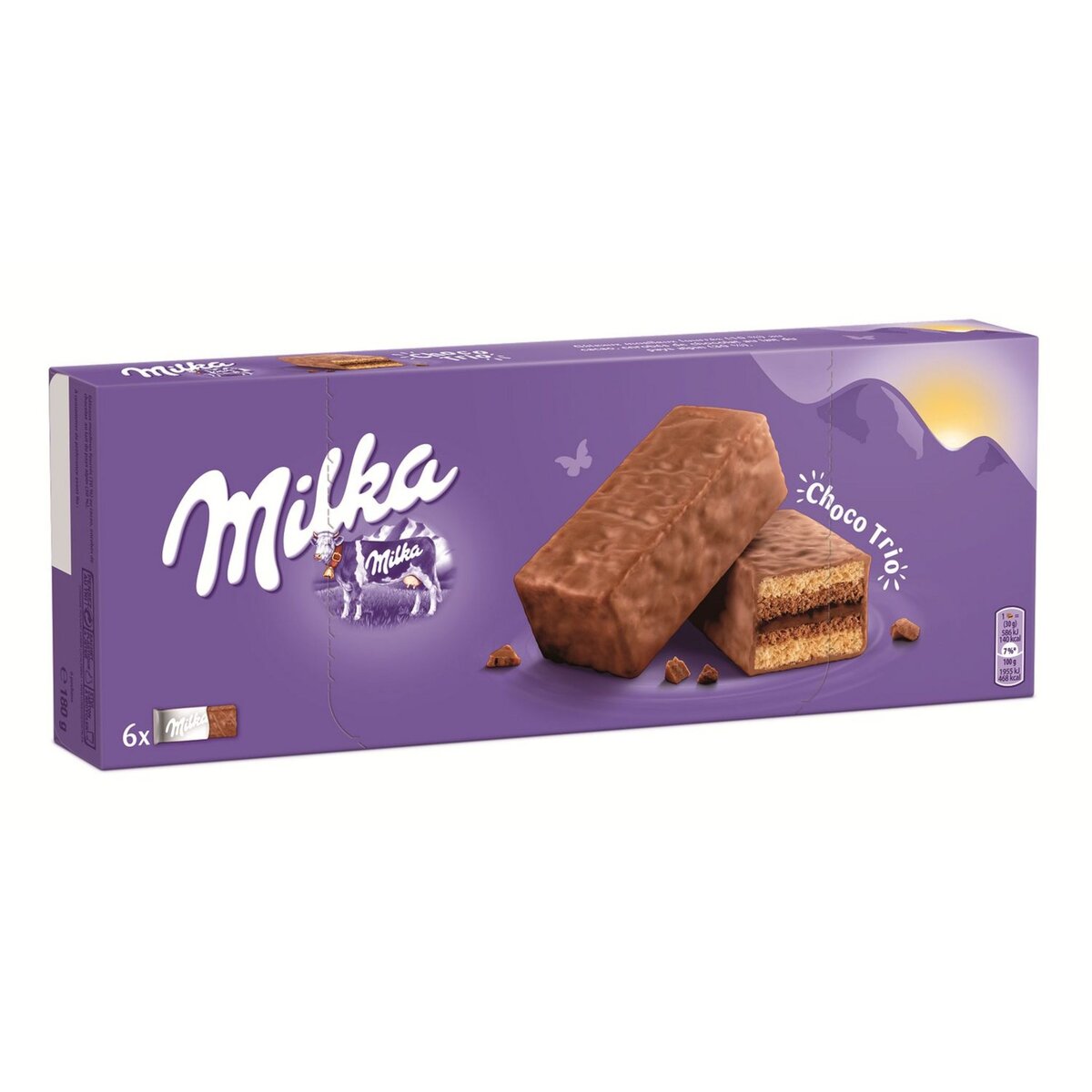 MILKA Choco Tutti gâteaux génoises au chocolat, sachets individuels 6 gâteaux 180g