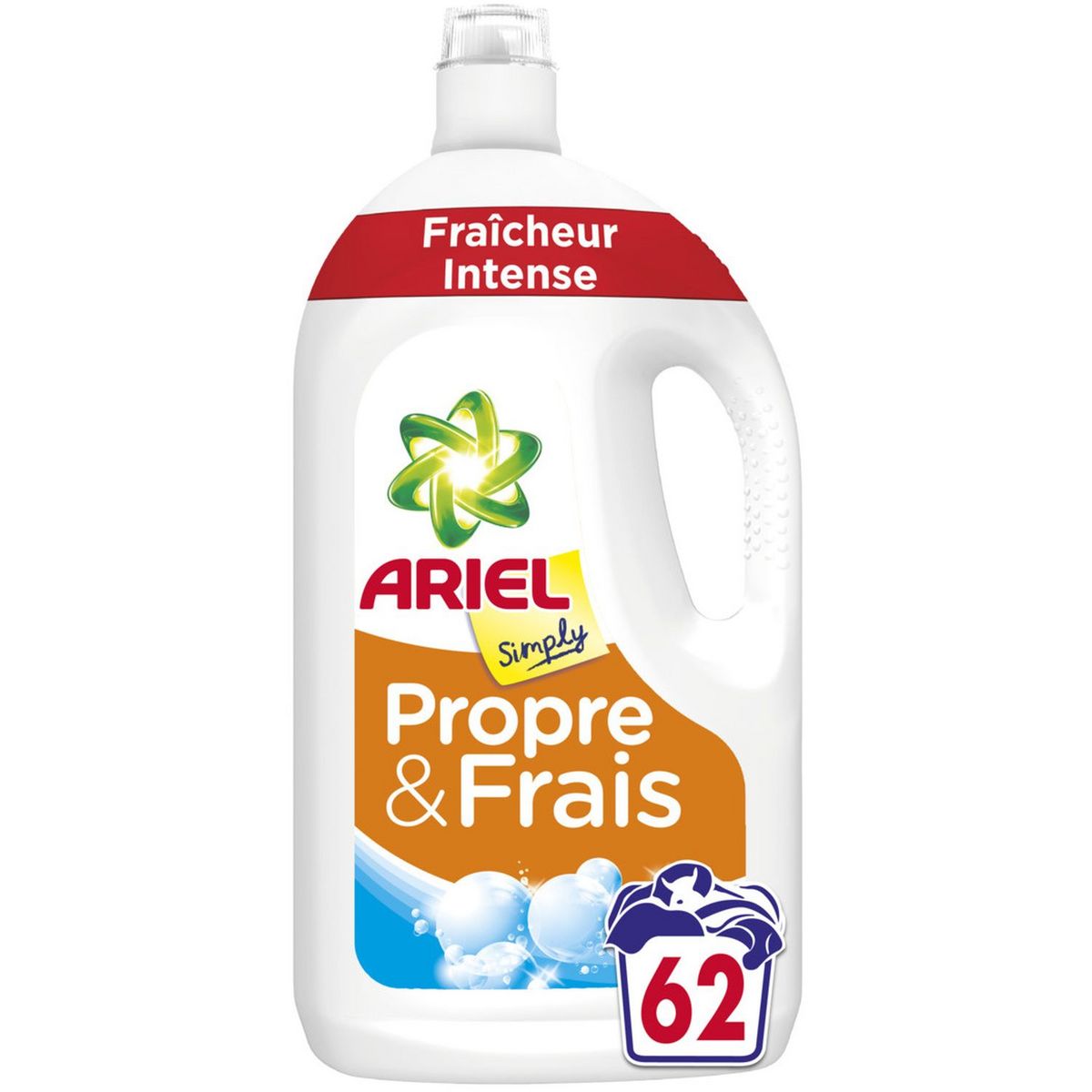 ARIEL Lessive liquide fraîcheur intense 62 lavages 3,41l