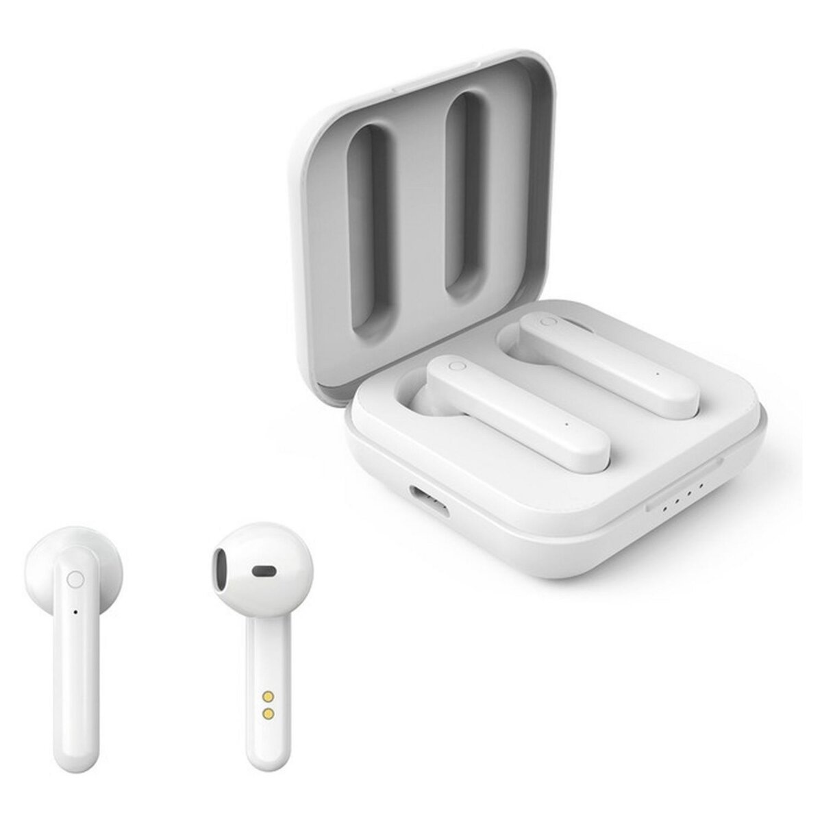 WIKO Écouteurs sans fil Bluetooth avec étui de charge - Blanc - WiShake Pocket
