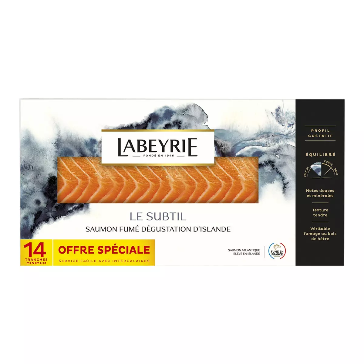LABEYRIE Saumon fumé d'Islande 14 tranches 400g