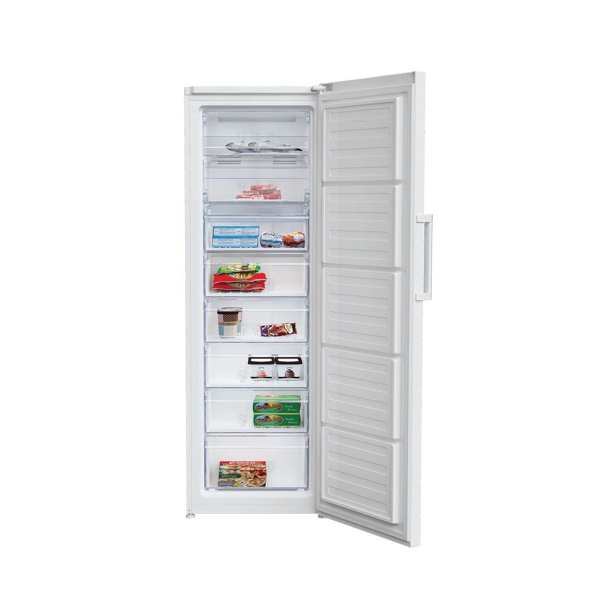 BEKO Congélateur armoire RFNE312K21W, 277 L, Froid ventilé