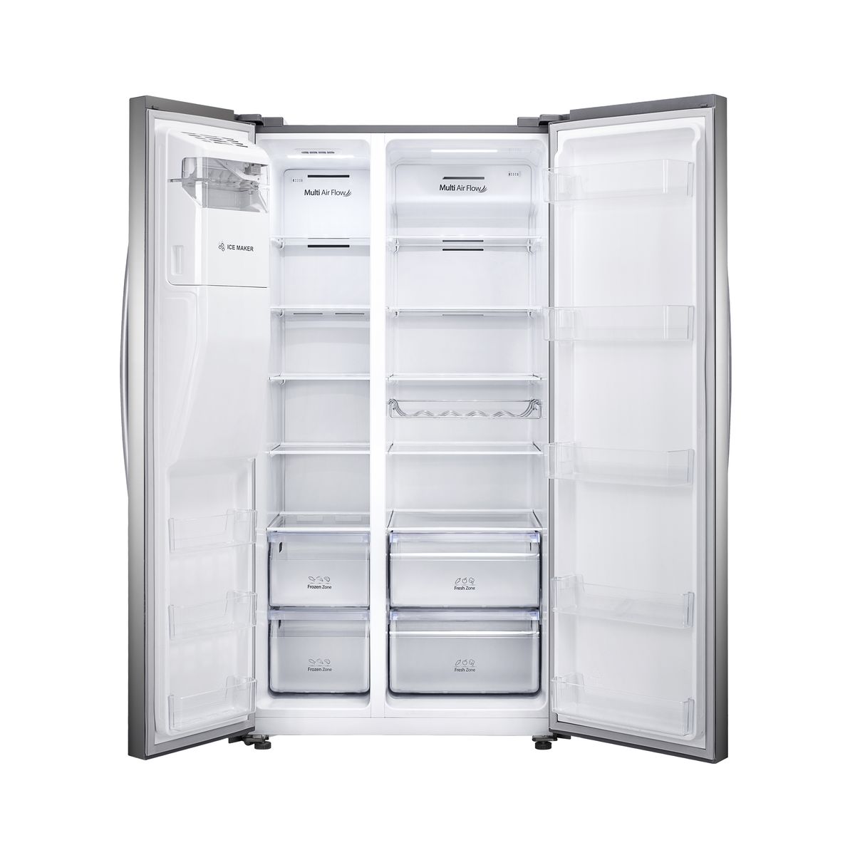 Voir la diapositive 2 : HISENSE Réfrigérateur américain FSN535KFI, 562 L, Froid ventilé No frost, F