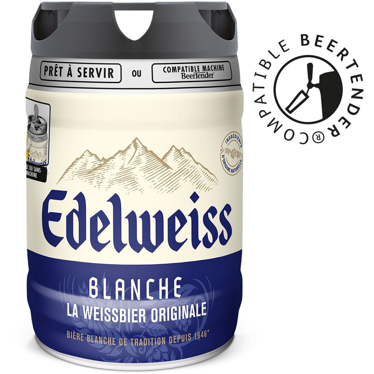 EDELWEISS Bière blanche original fût pression 5% 5l