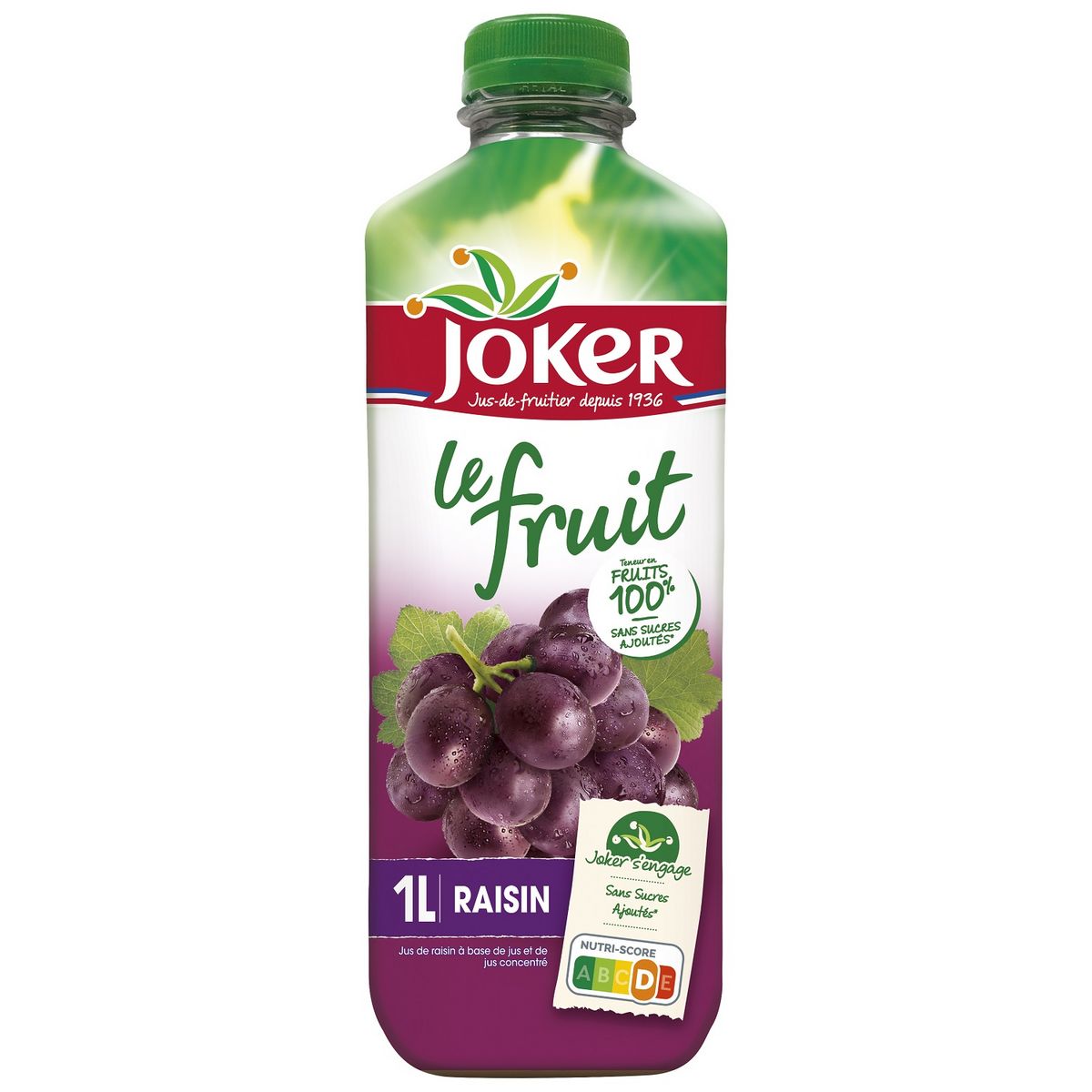JOKER Jus de raisin Le Fruit sans sucres ajoutés 1l