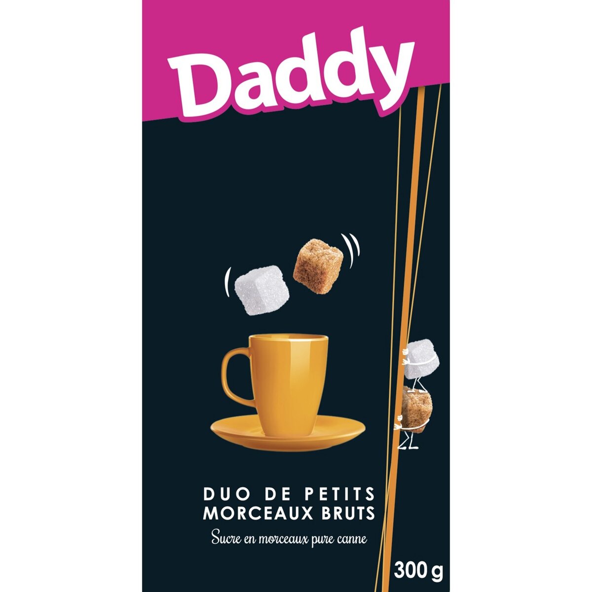 DADDY Duos de petits morceaux de sucre bruts pure canne 300g