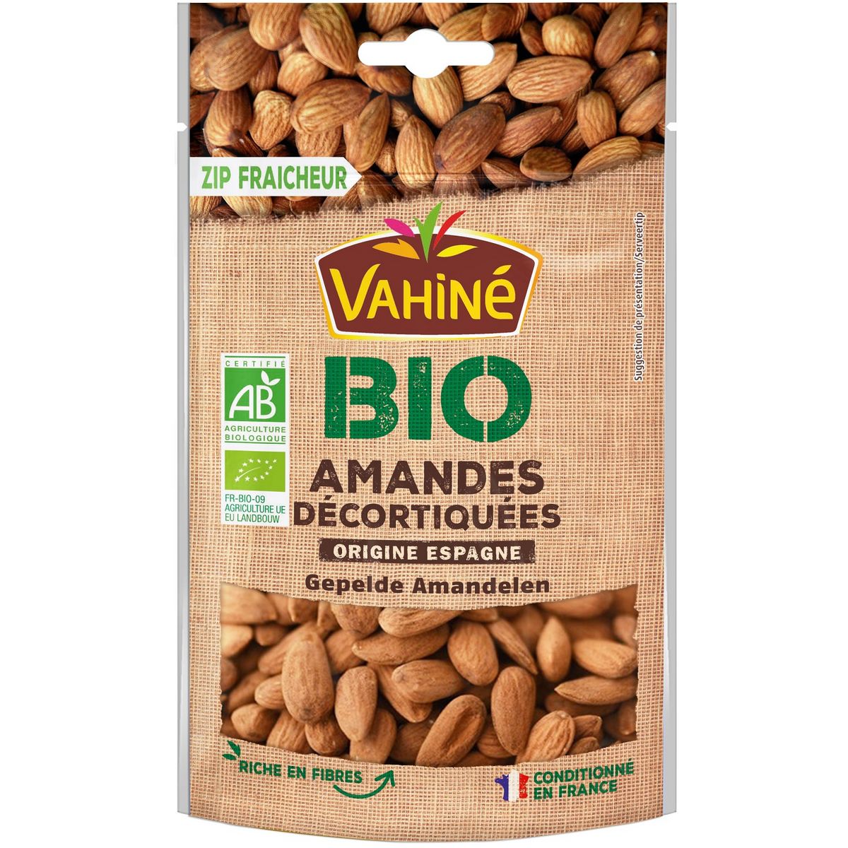 VAHINE Amandes décortiquées bio  100g