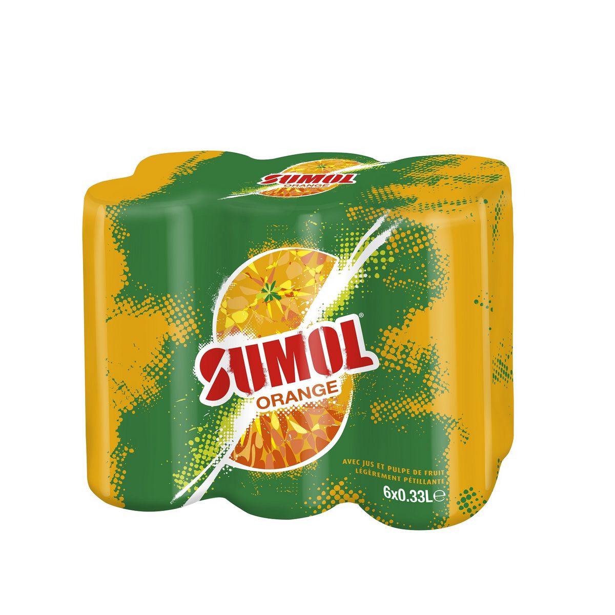 SUMOL Boisson gazeuse aromatisée orange boîte slim  slim 6x33cl