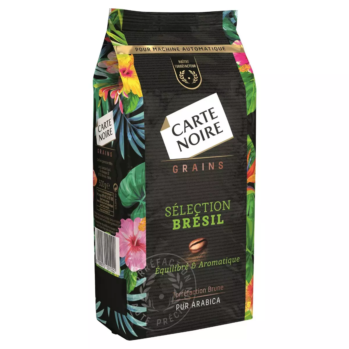 CARTE NOIRE Café en grains pur arabica sélection Brésil  500g