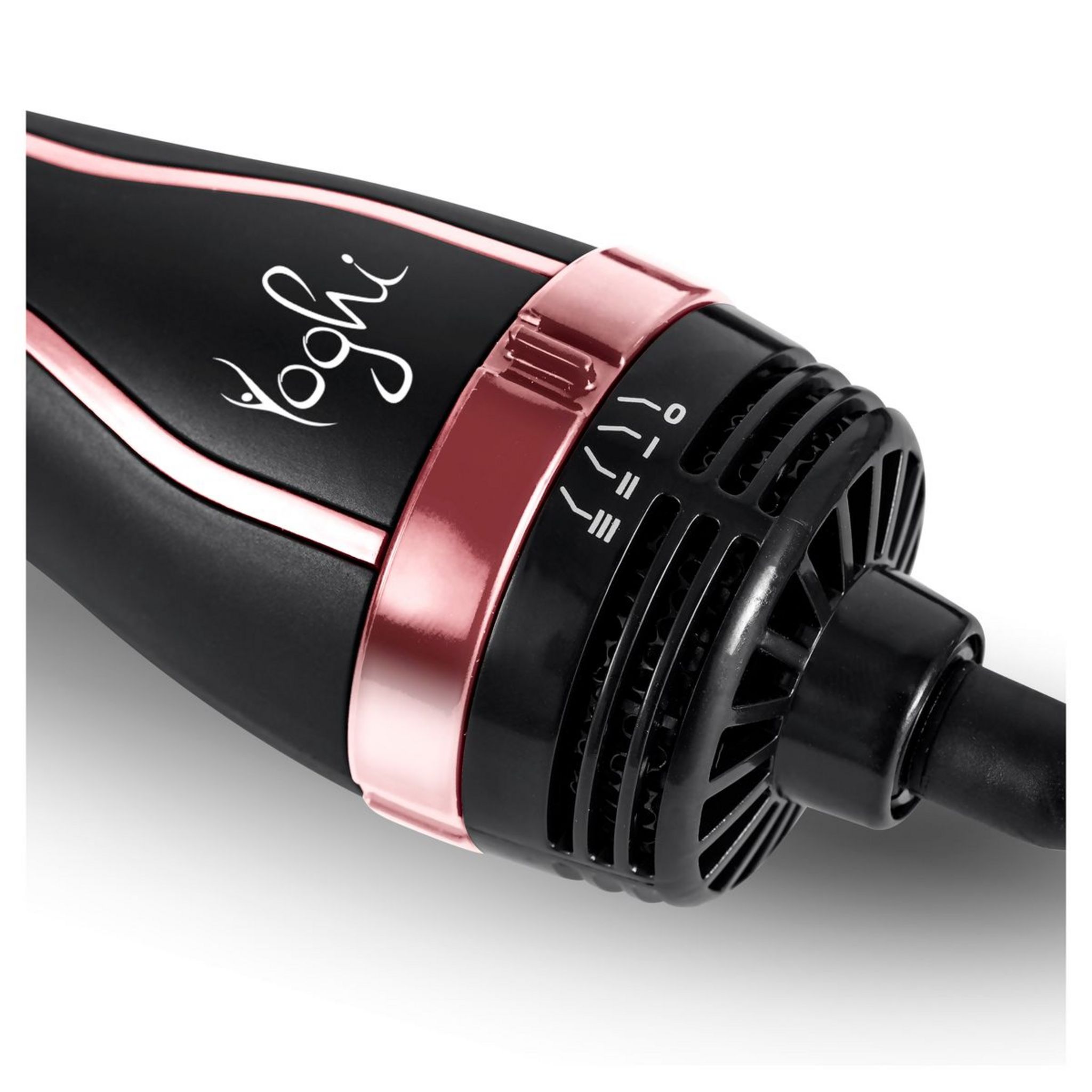 Voir la diapositive 5 : YOGHI 1100 W, 3 positions de température 50, 90 et 130 °C, Cordon pivotant à 360 °, Boucle de suspension