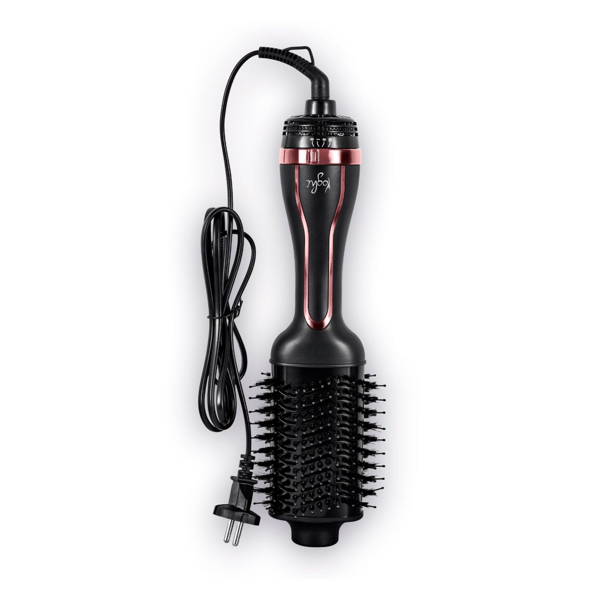 Voir la diapositive 6 : YOGHI 1100 W, 3 positions de température 50, 90 et 130 °C, Cordon pivotant à 360 °, Boucle de suspension