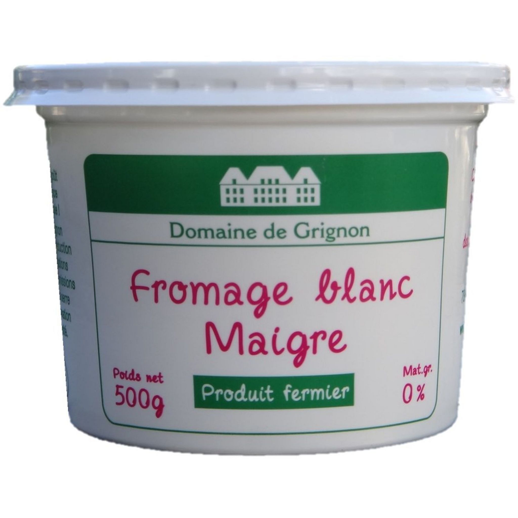 DOMAINE DE GRIGNON Fromage blanc maigre 0 MG 500g pas cher Auchan.fr — free download