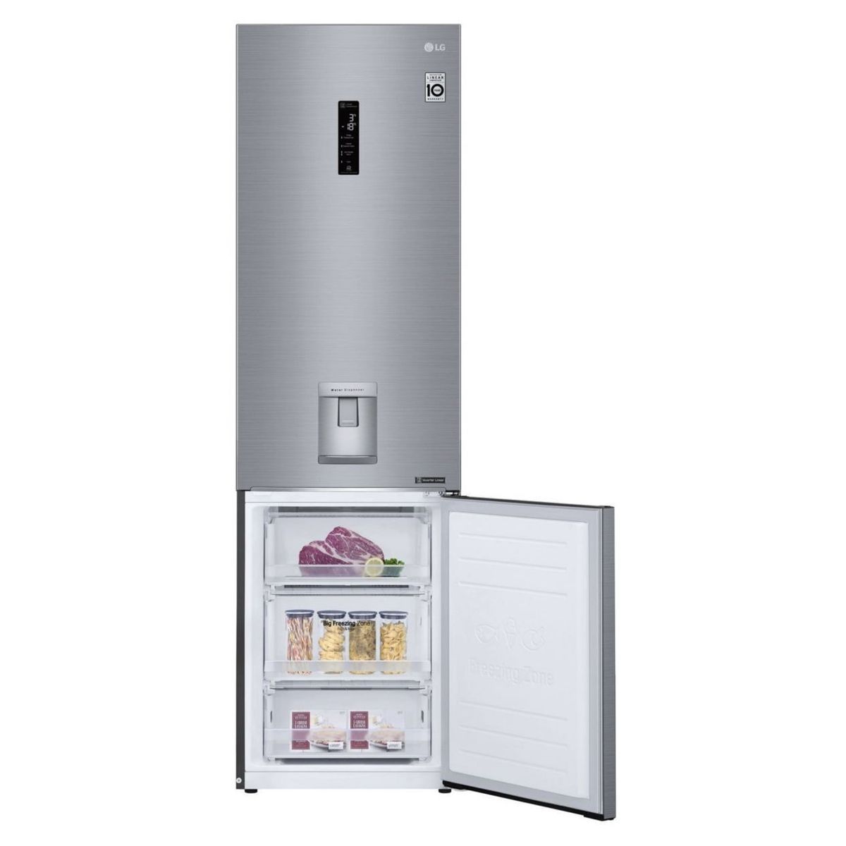LG Réfrigérateur combiné  GBF62PZHZN, 383 L, Total no frost