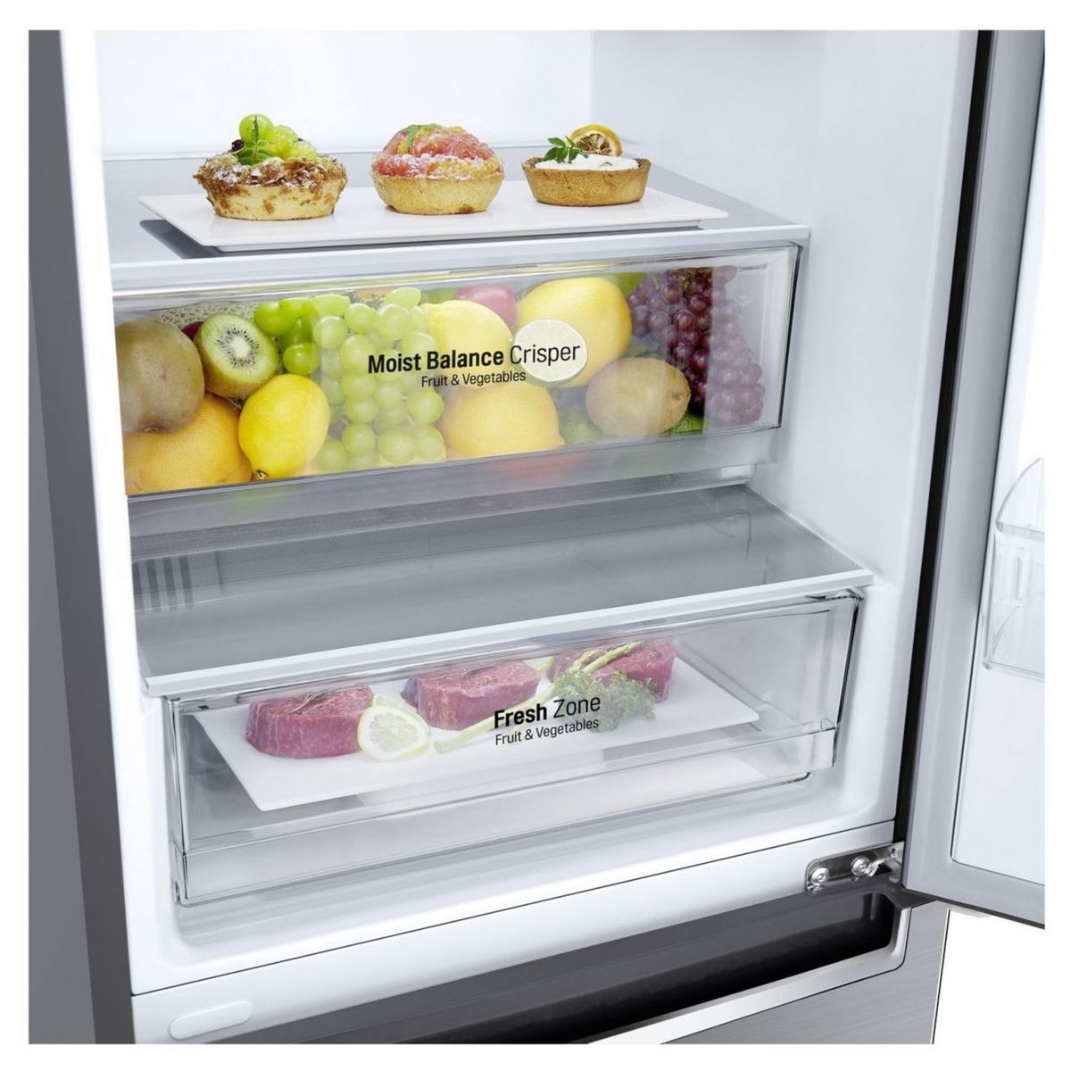 LG Réfrigérateur combiné  GBF62PZHZN, 383 L, Total no frost