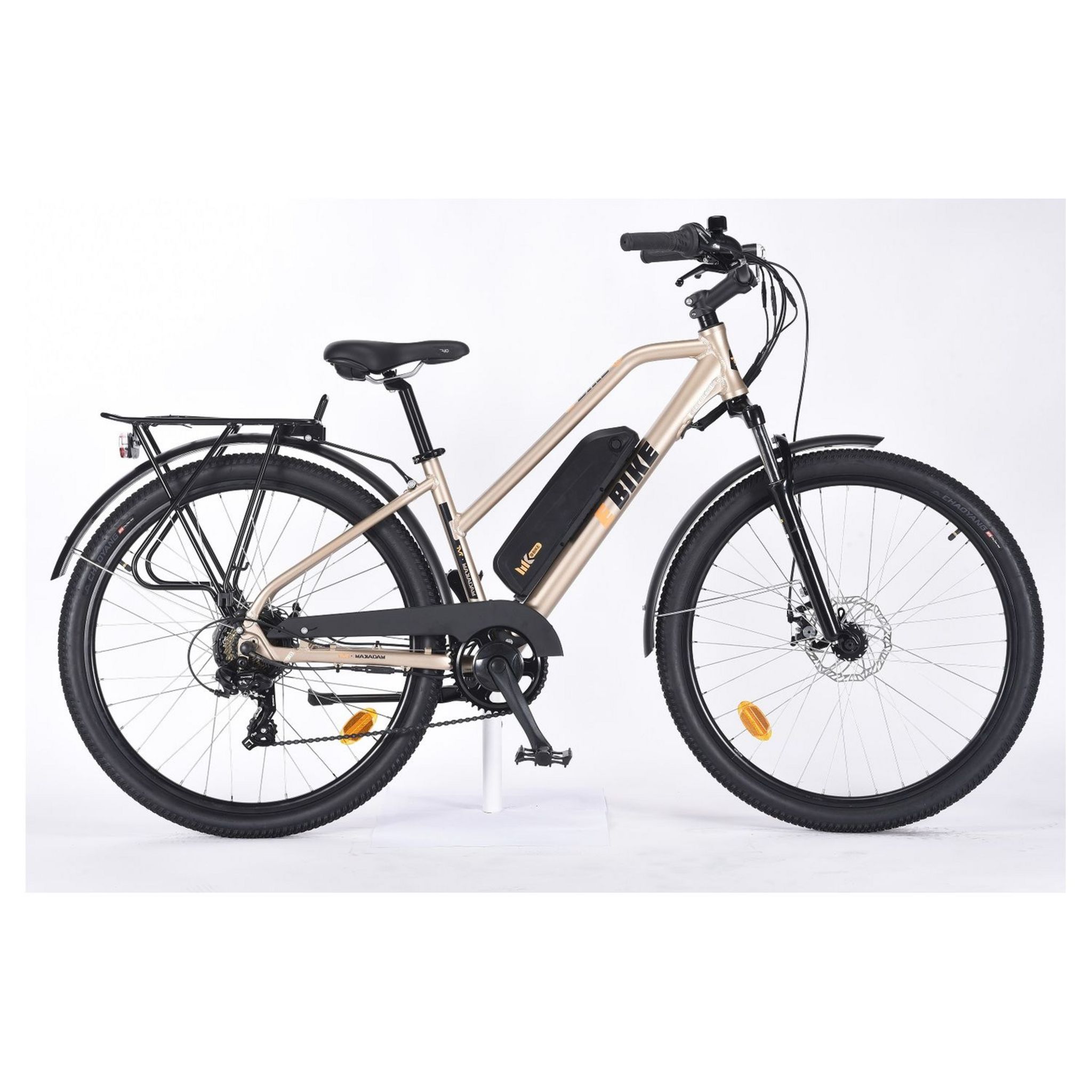 TVT E BIKES Vélo à assistance électrique - SUV E-Bike - Hauteur cadre 40 cm-  Or