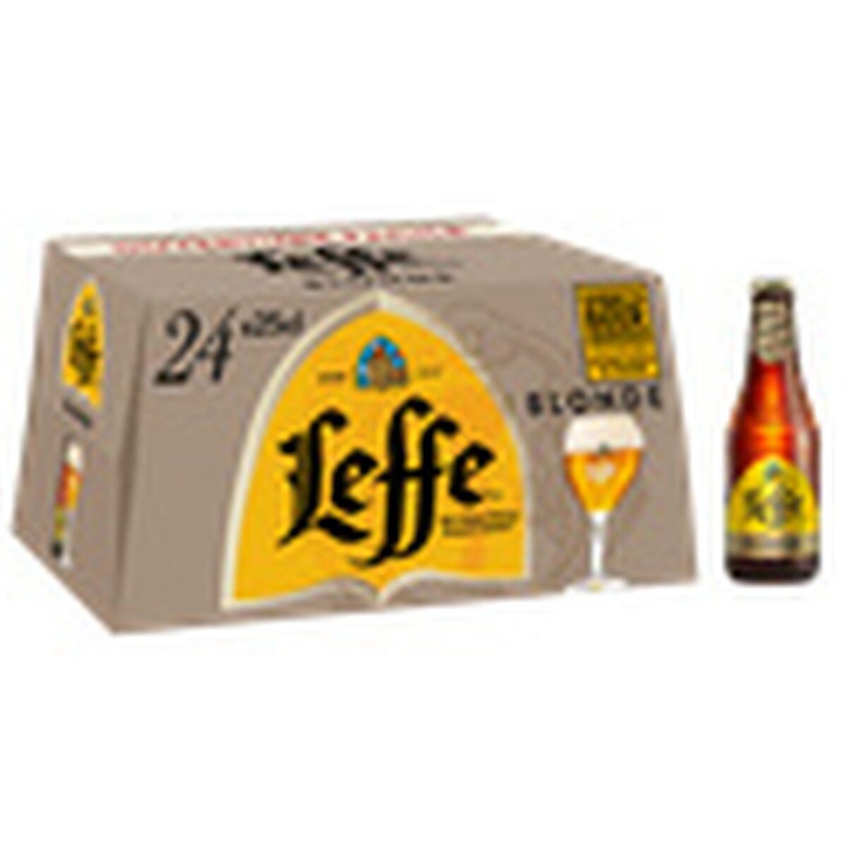 LEFFE Bière blonde 6,6% bouteilles 24x25cl