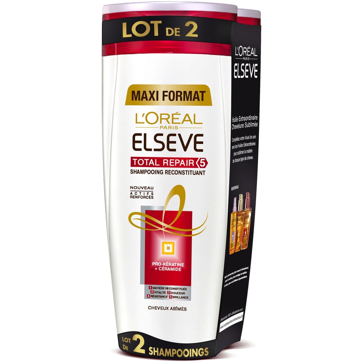 ELSEVE Total Repair 5 Shampoing reconstituant 2x400 ml