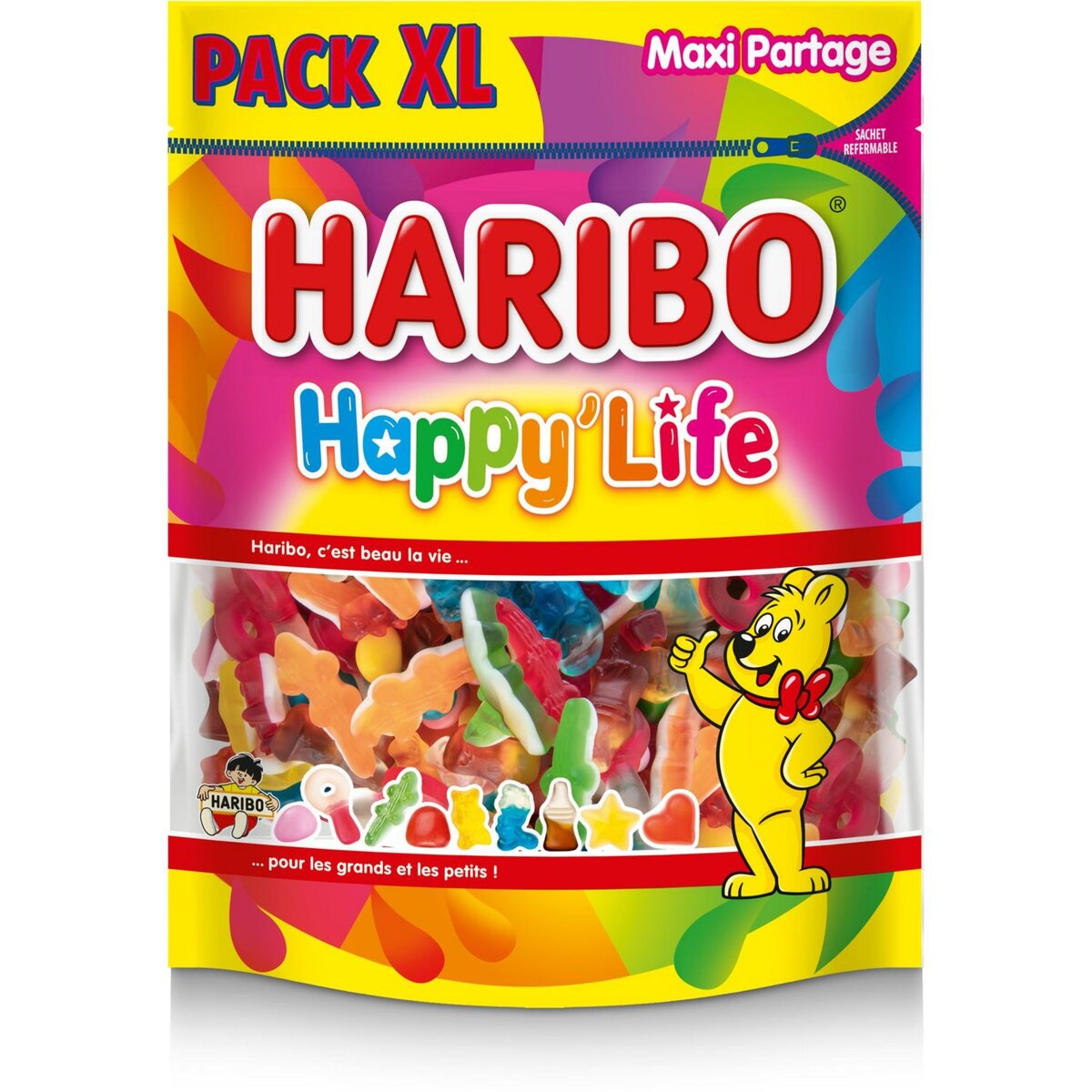 HARIBO Happy life Bonbons gélifiés  750g