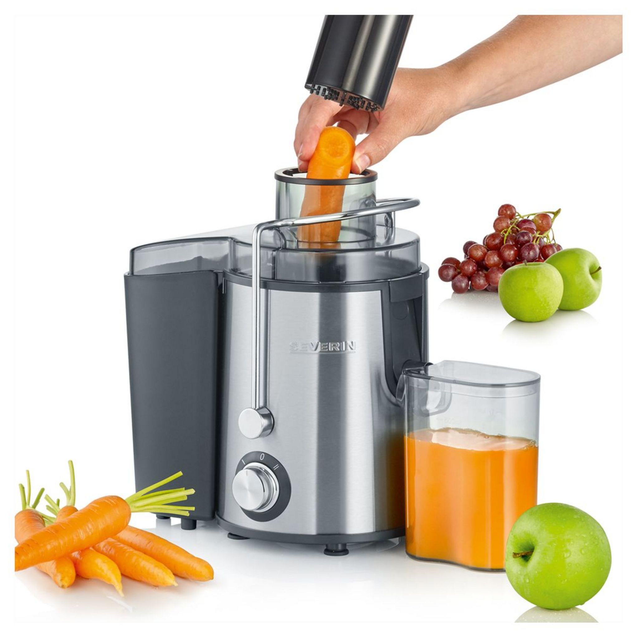 Voir la diapositive 2 : SEVERIN Centrifugeuse ES3566 - Inox et noir