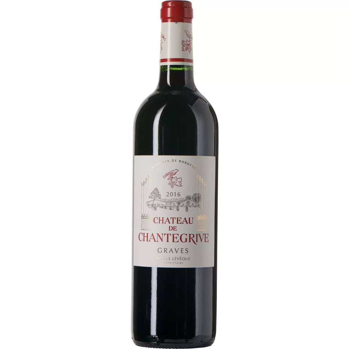 Vin rouge AOP Graves Château de Chantegrive Famille Lévêque 2016 75cl