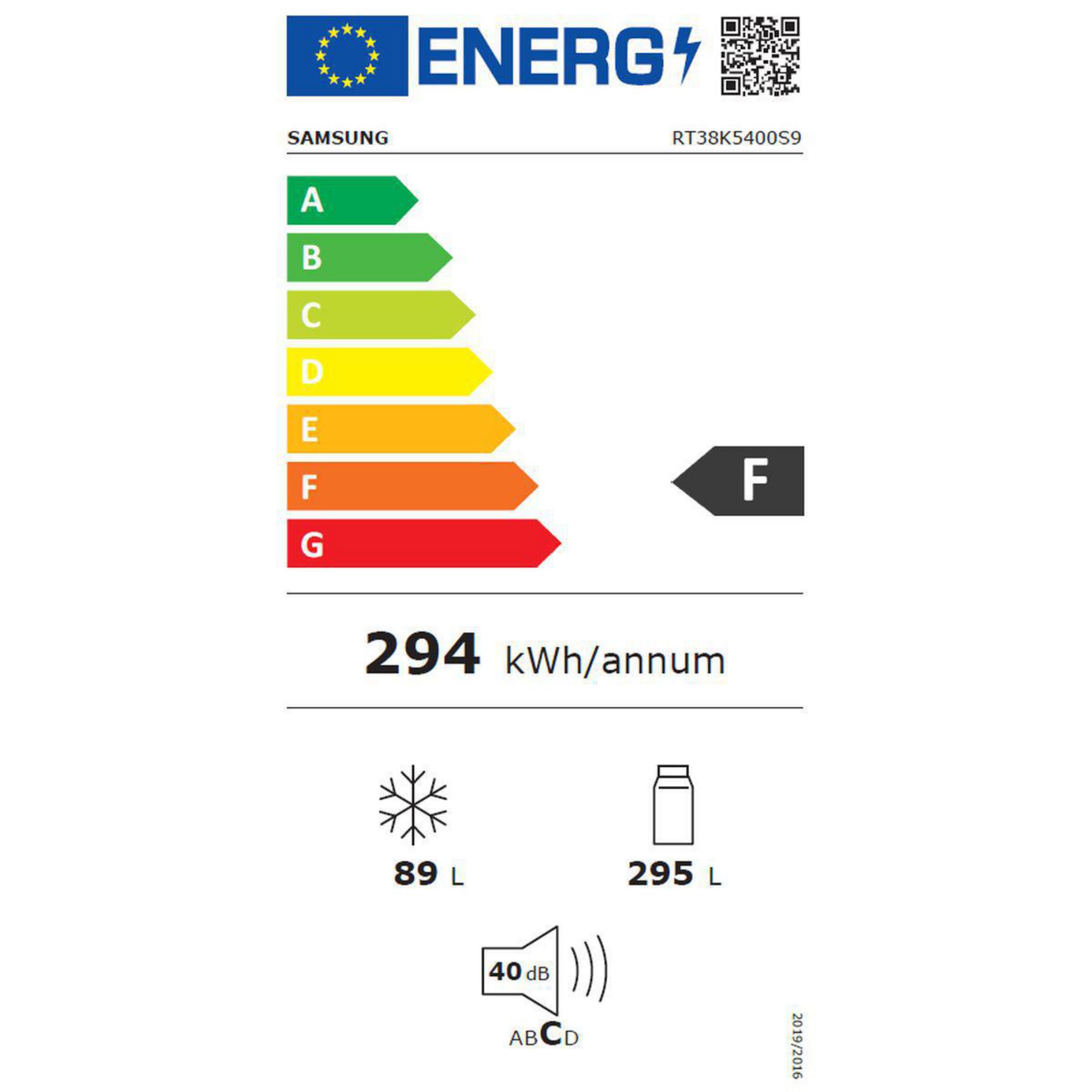 Voir la diapositive 4 : SAMSUNG Réfrigérateur 2 portes RT38K5400S9, 384 L, Froid Ventilé