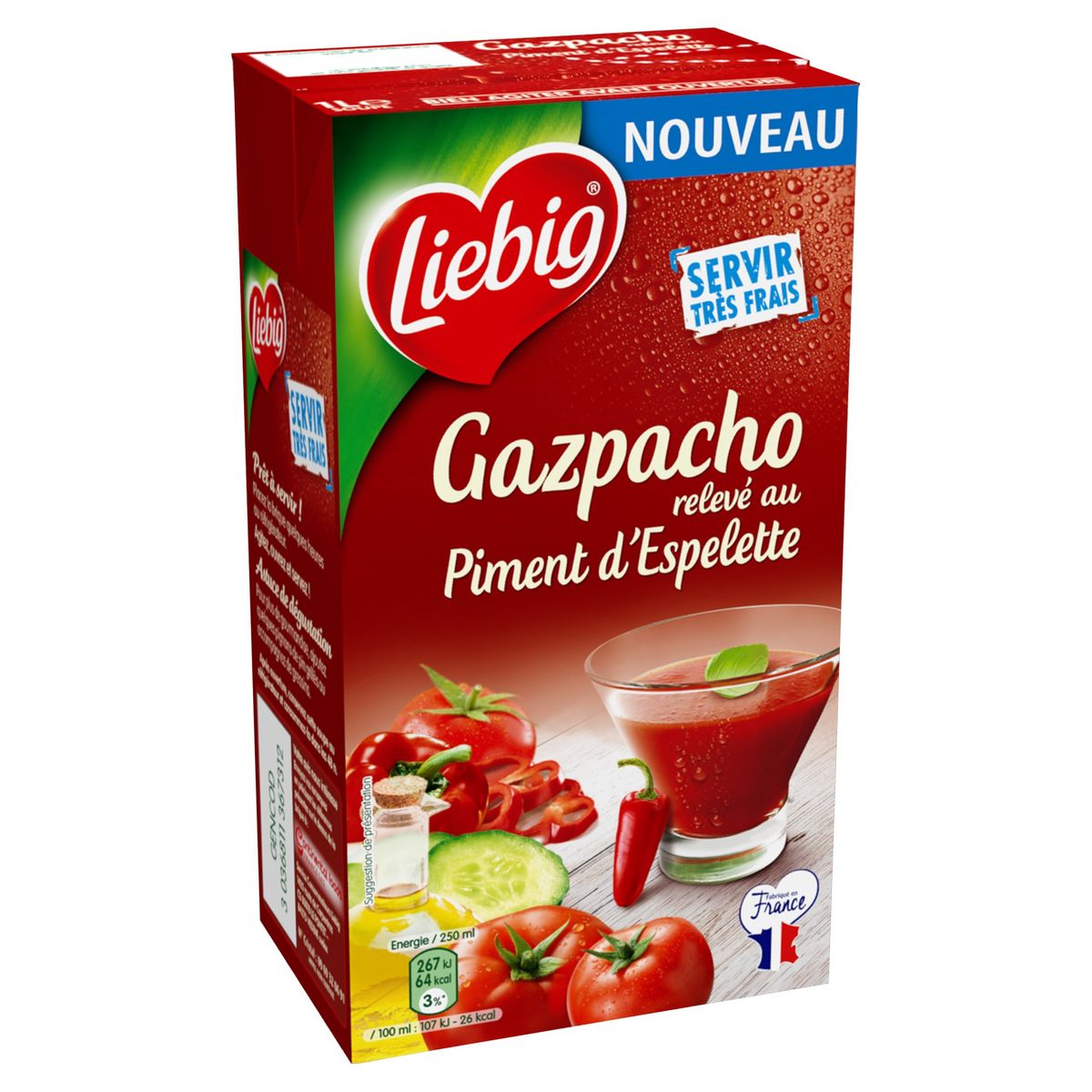 LIEBIG Gazpacho au piment d'espelette 4 personnes 1l