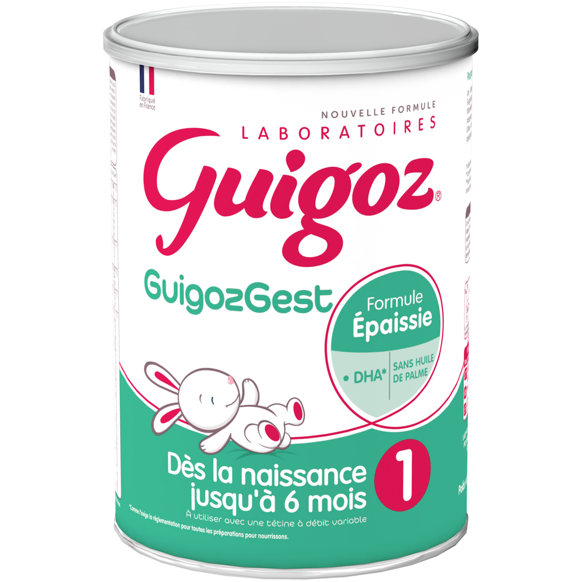 GUIGOZ Guigozgest 1 lait 1er âge en poudre épaissi dès la naissance 820g