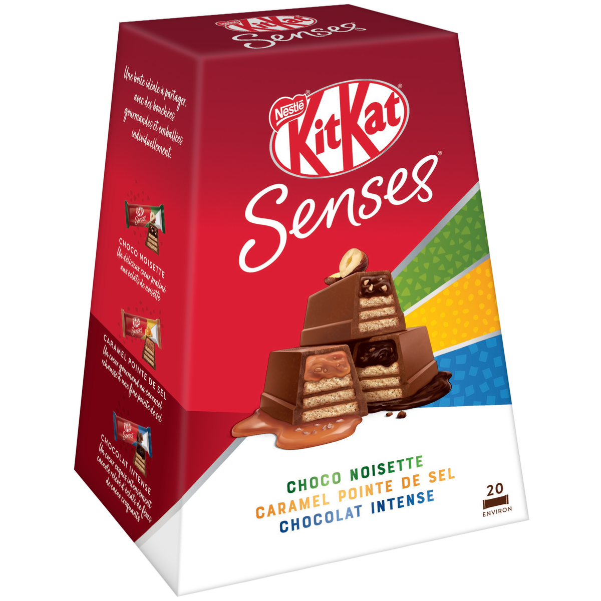 KIT KAT Senses mini barres chocolatées 20 barres 200g