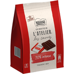NESTLE Les recettes de l'atelier Carrés de chocolat noir de dégustation 70% intense 28 carrés 210g
