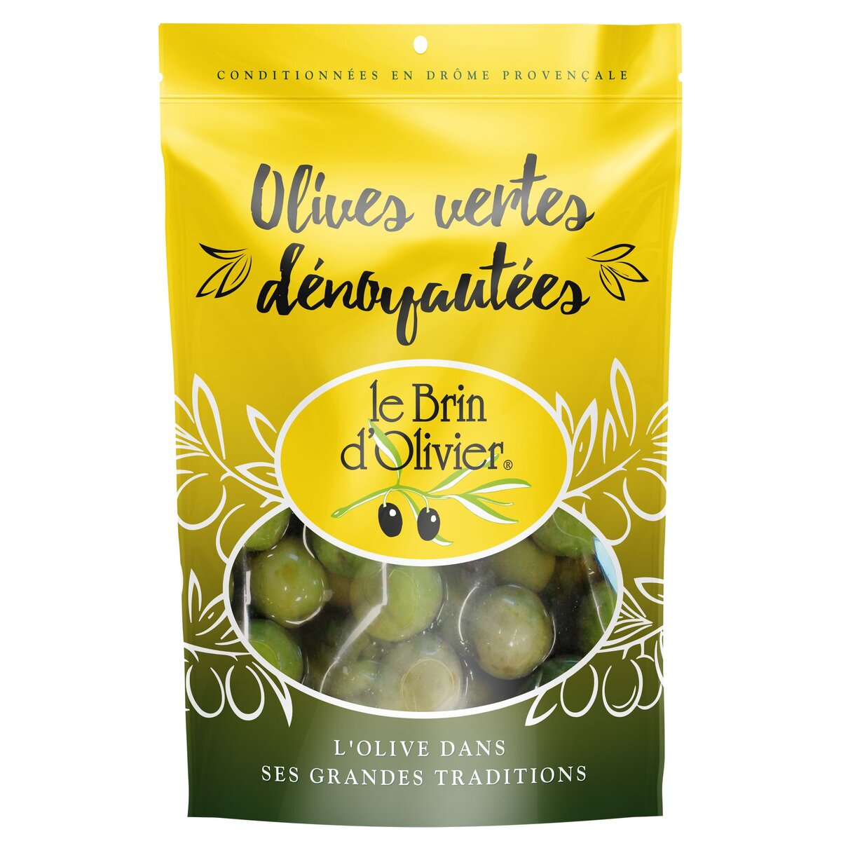 BRIN D'OLIVIER Olives vertes dénoyautées 400g
