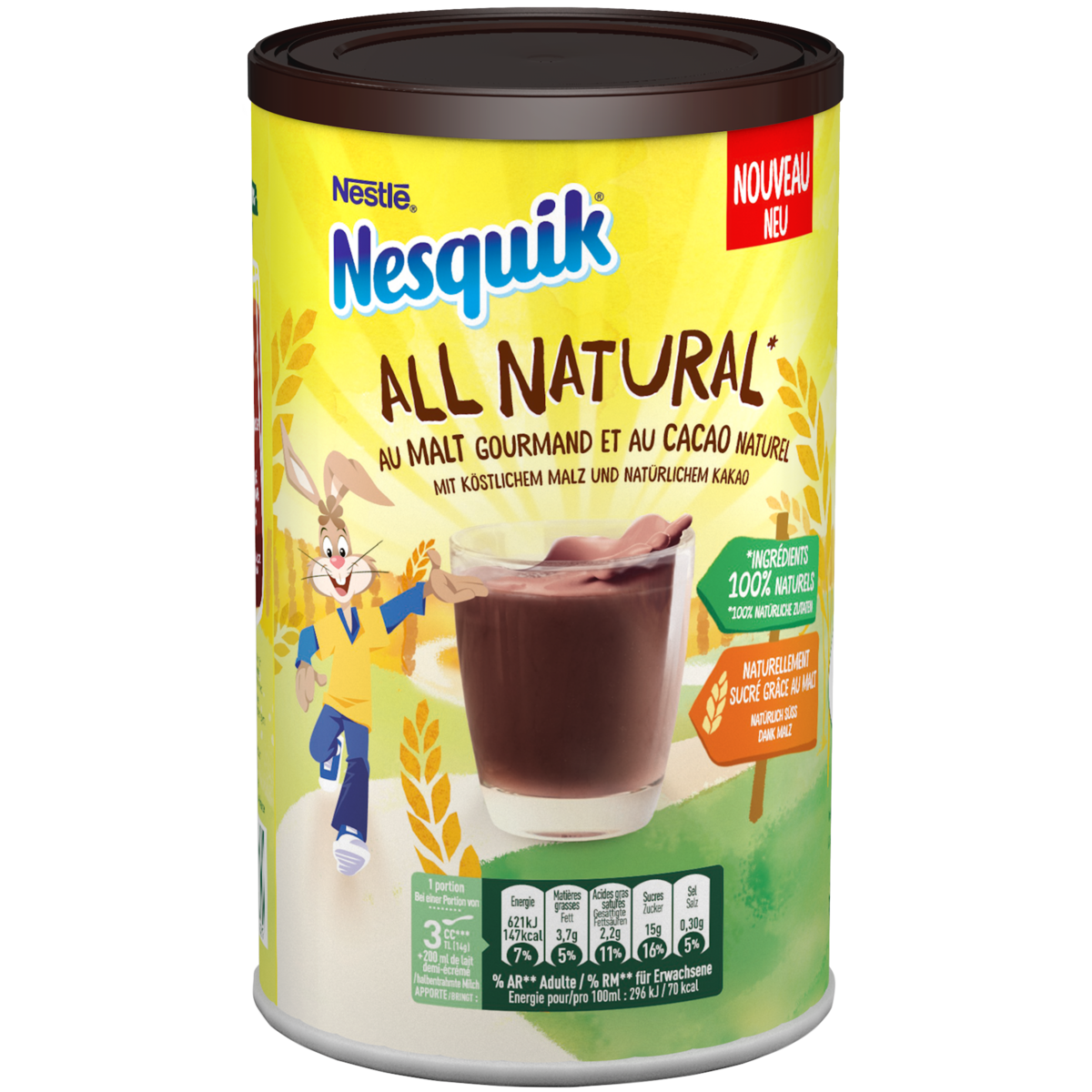 NESQUIK Chocolat en poudre au malt gourmand et cacao maigre 400g