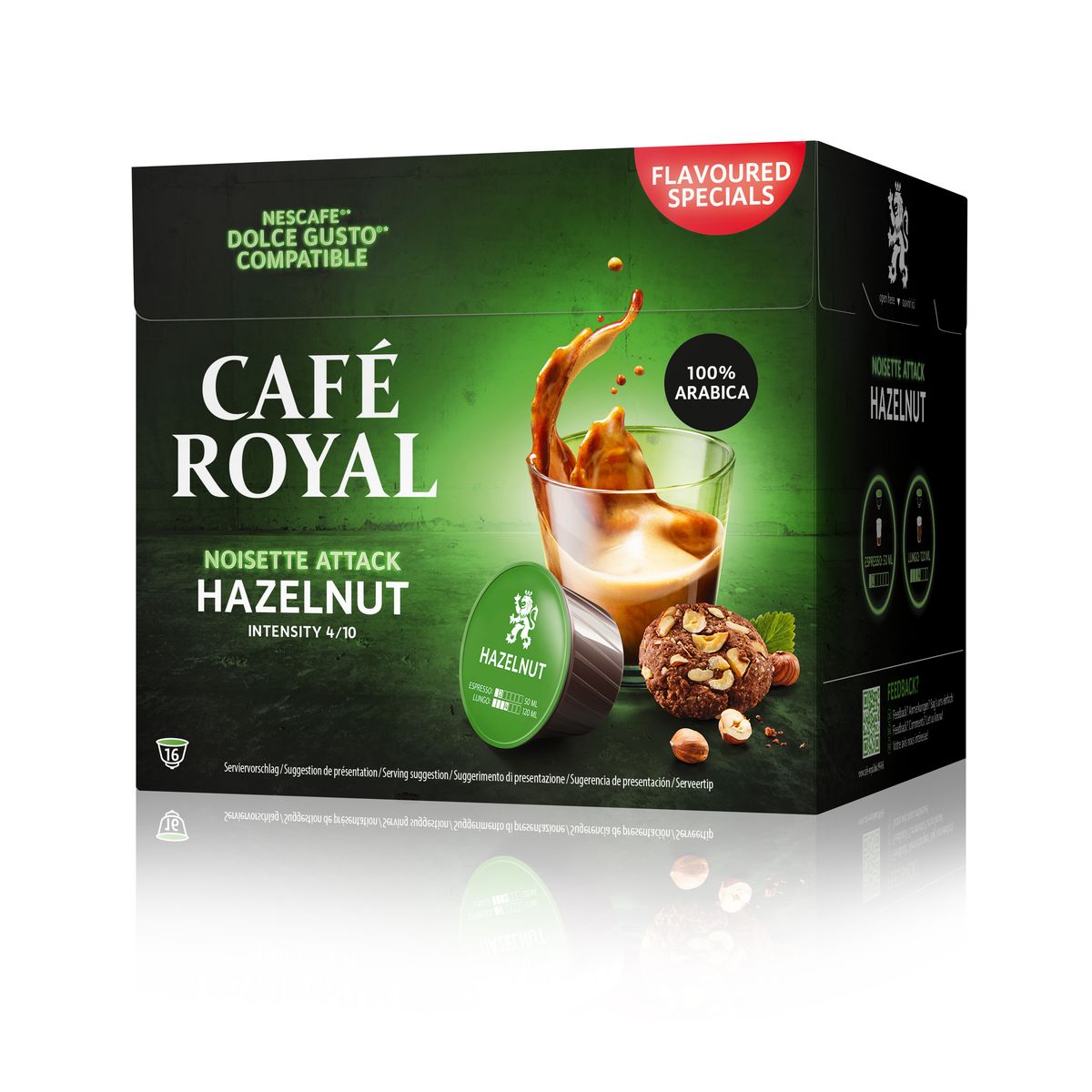 CAFE ROYAL Capsules noisette attack hazelnut  16 capsules  91g