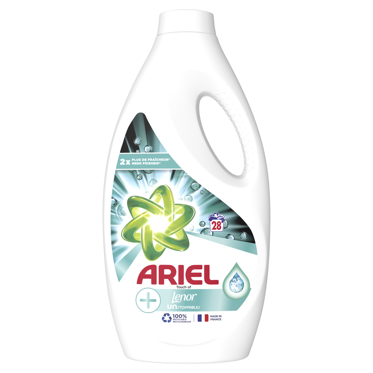 ARIEL Lessive liquide lenor unstoppable 28 lavages 1540ml