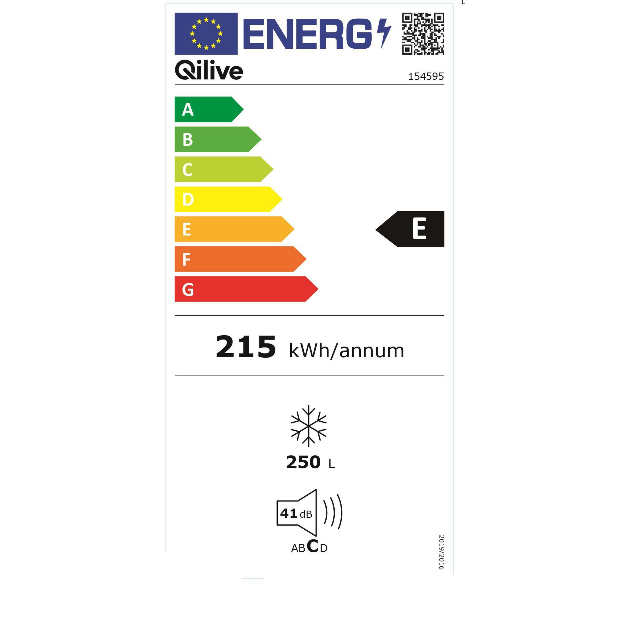 Voir la diapositive 2 : QILIVE Congélateur coffre 154595, 250 L, Froid statique