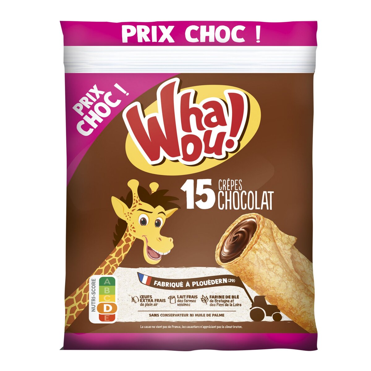 WHAOU Crêpes fourrées au chocolat 15 crêpes 485g