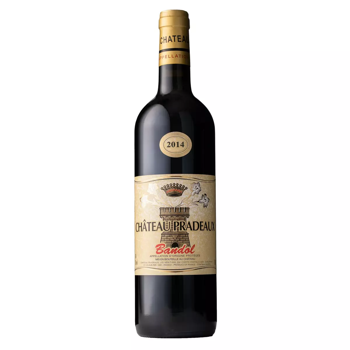 Vin rouge AOP Bandol Château Pradeaux 2014 75cl